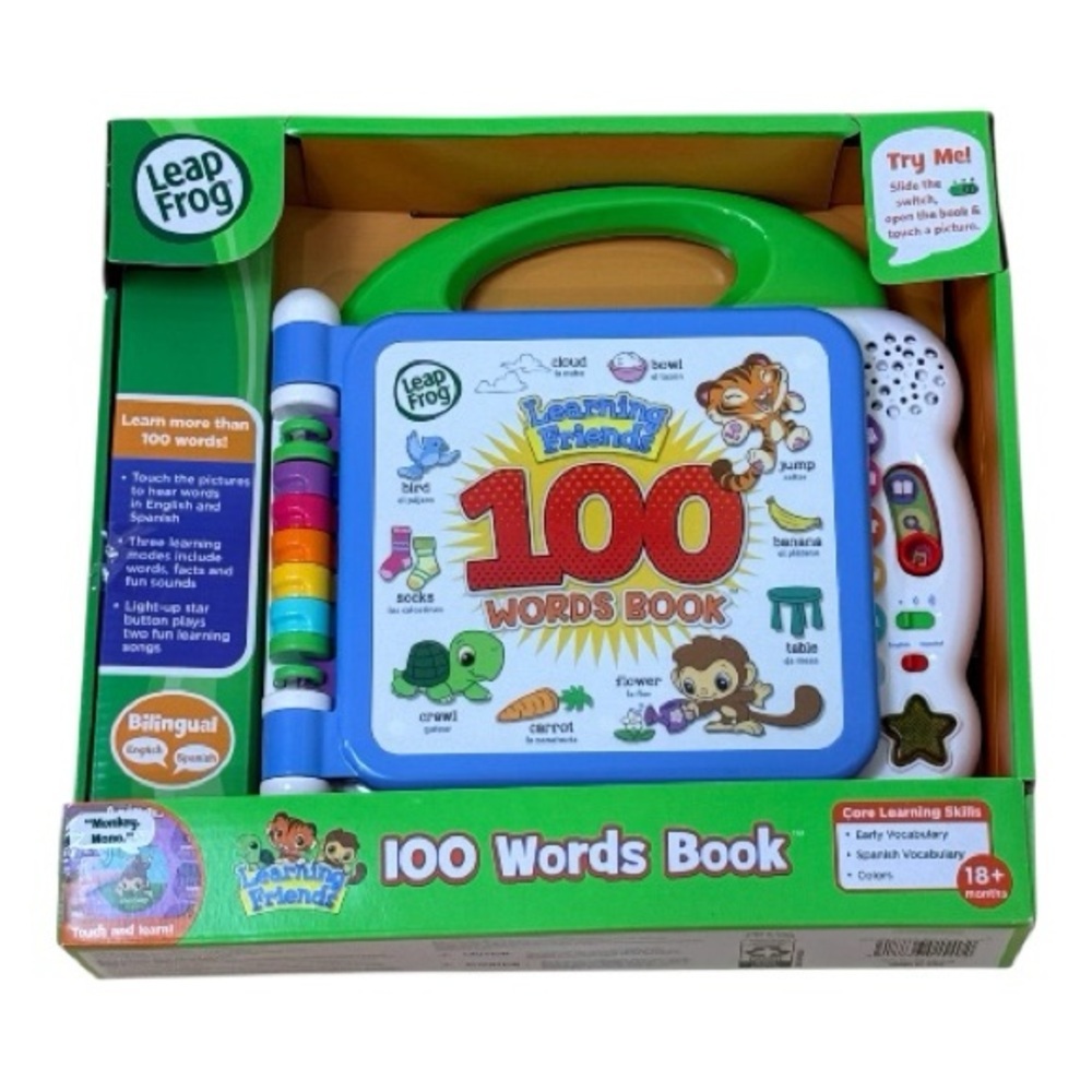 LeapFrog Learning Friends 100 Words Book Bilingual English & Spanish 18M